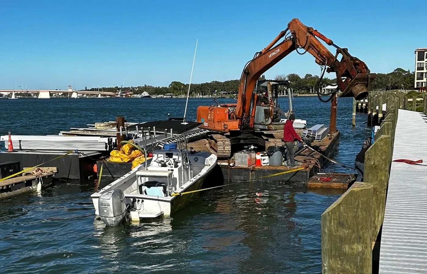 Completed AVS Marine waterfront construction project related to Dock construction in Central Florida.