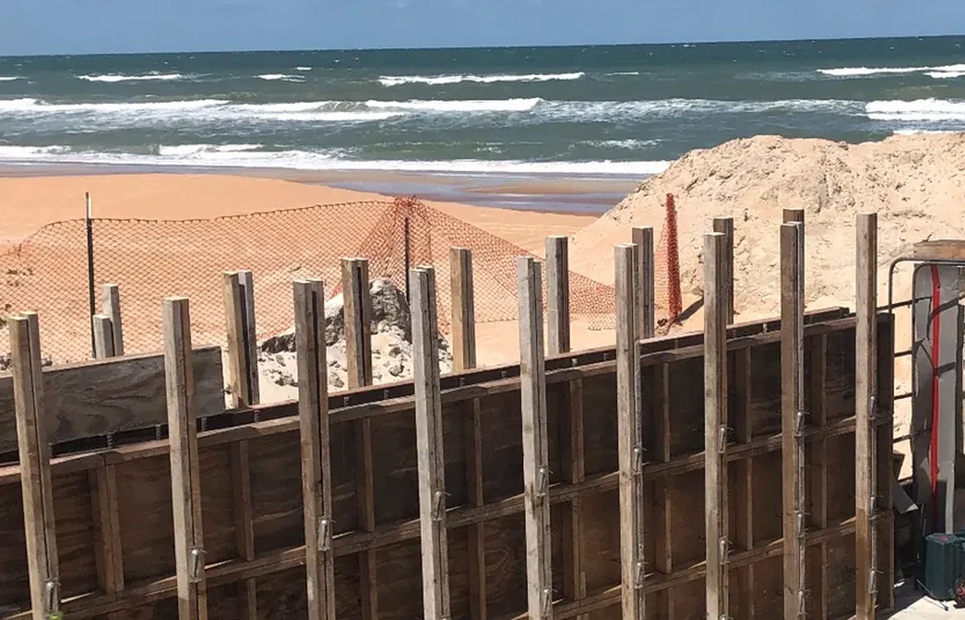Concrete seawall construction example from a Florida shoreline project by AVS Marine