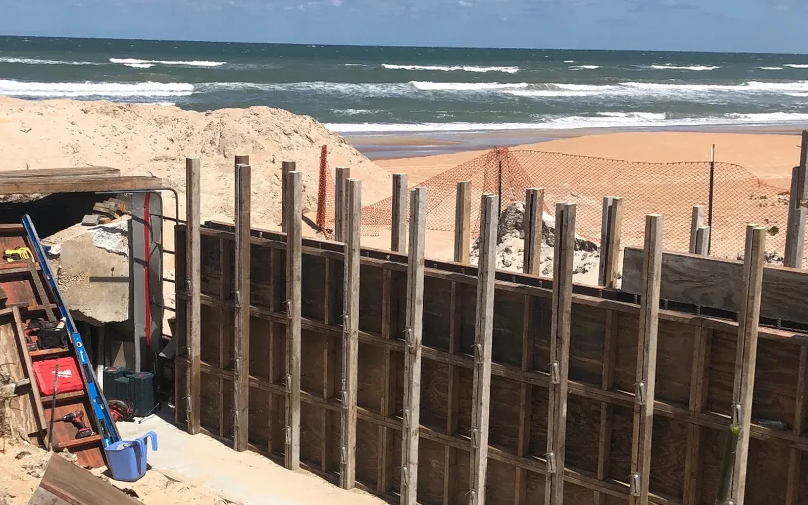 Concrete seawall construction project serving Volusia County, Florida by AVS Marine
