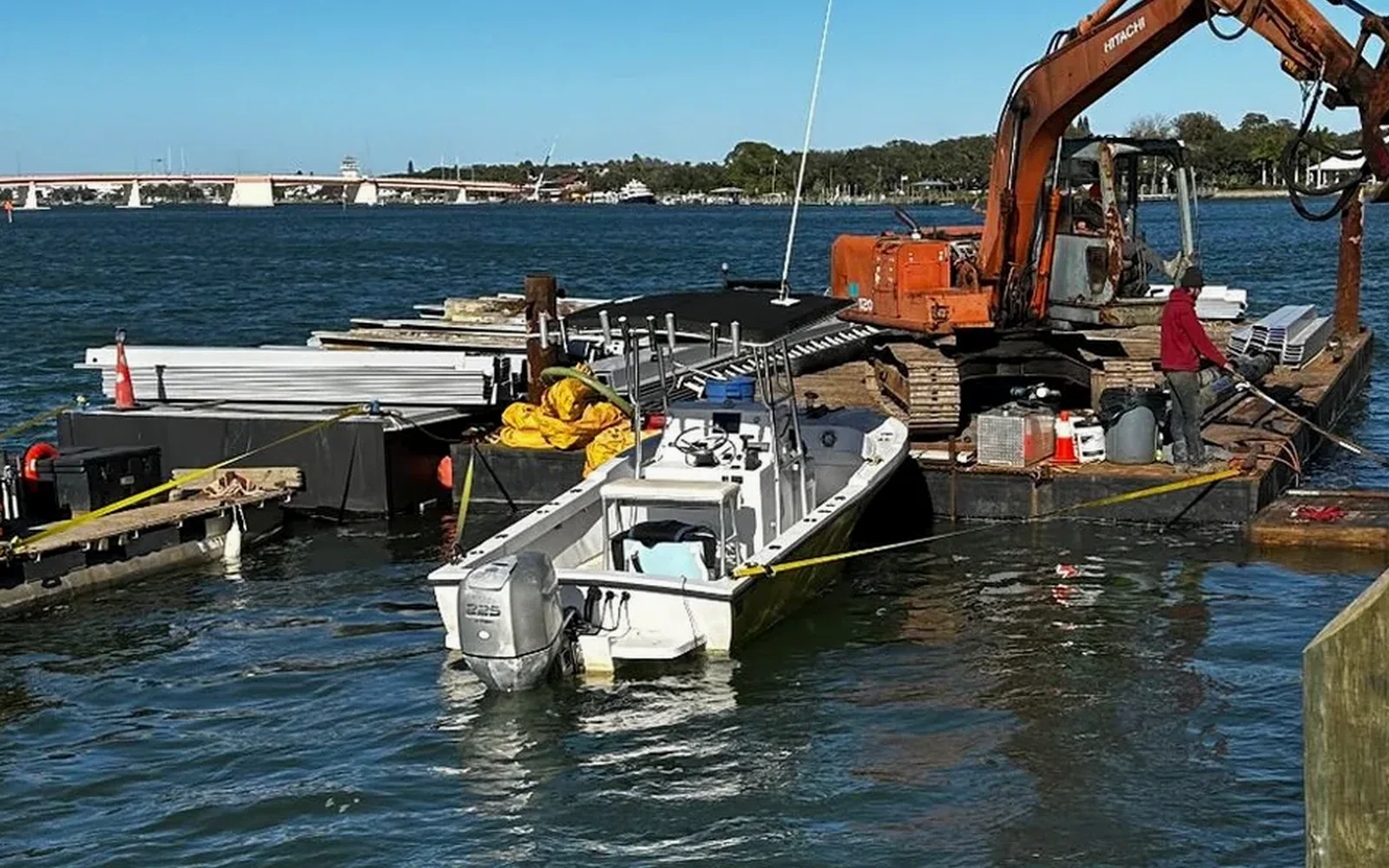 Marine construction in New Smyrna Beach. by AVS Marine in Florida