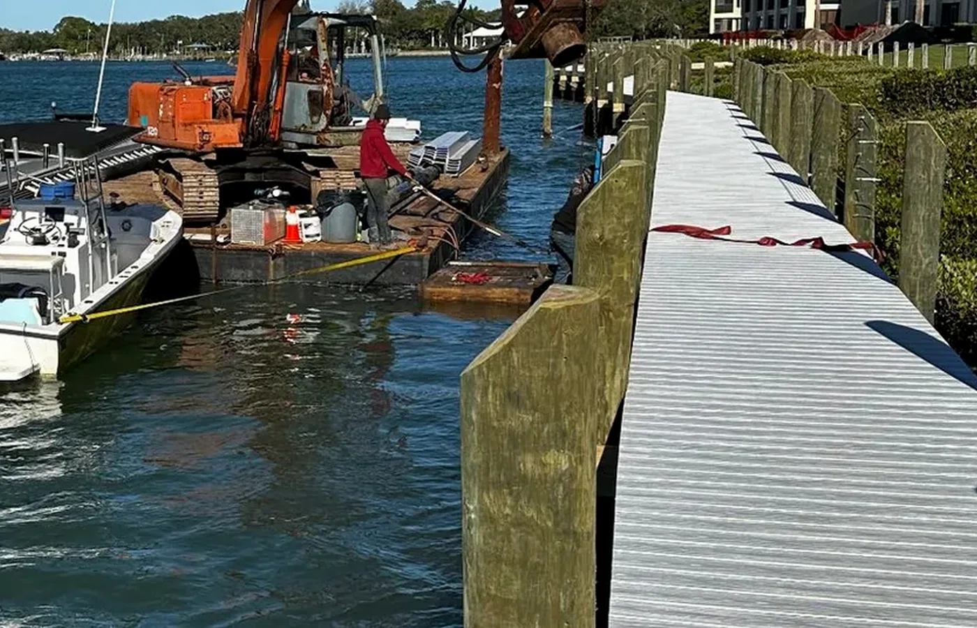Completed AVS Marine waterfront construction project related to Marine construction in Ponce Inlet.