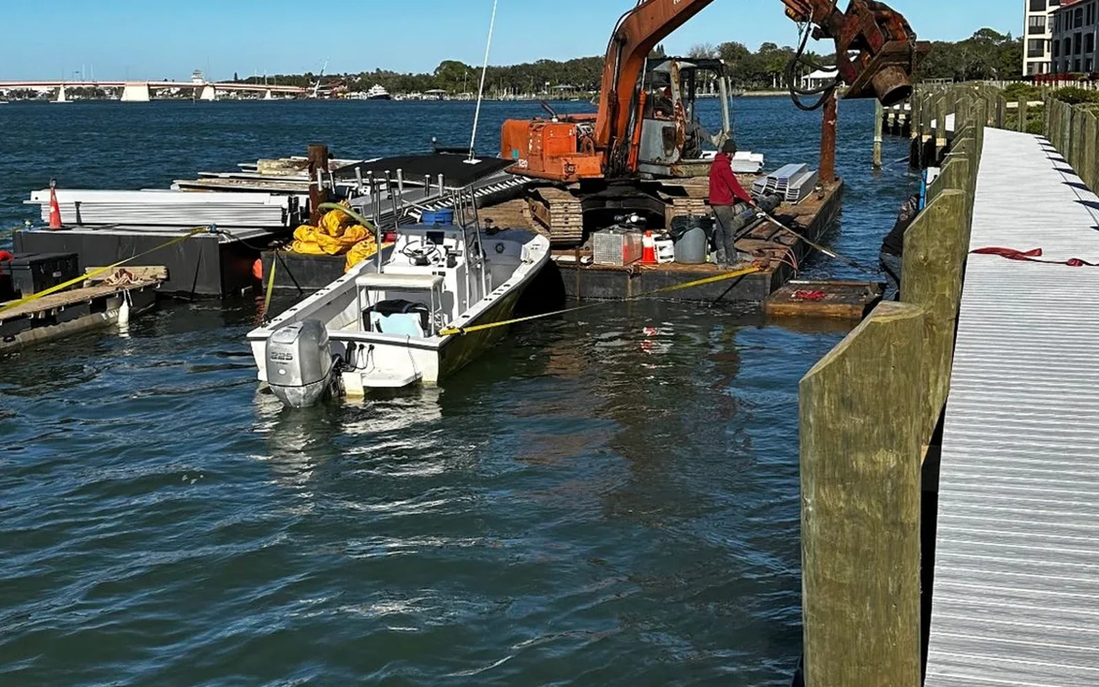 Dredging and marine excavation for access and shoreline work. by AVS Marine in Florida
